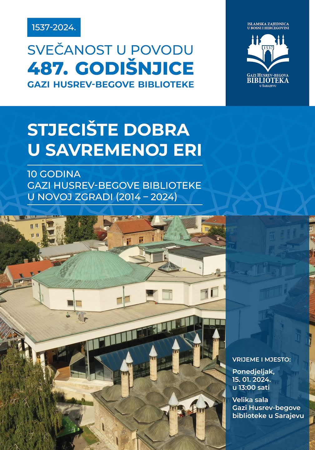 487. godišnjica Gazi Husrev-begove biblioteke u Sarajevu