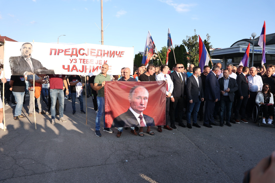 Na više lokacija održani protesti Dodikovih pristalica, privremeno blokiran saobraćaj
