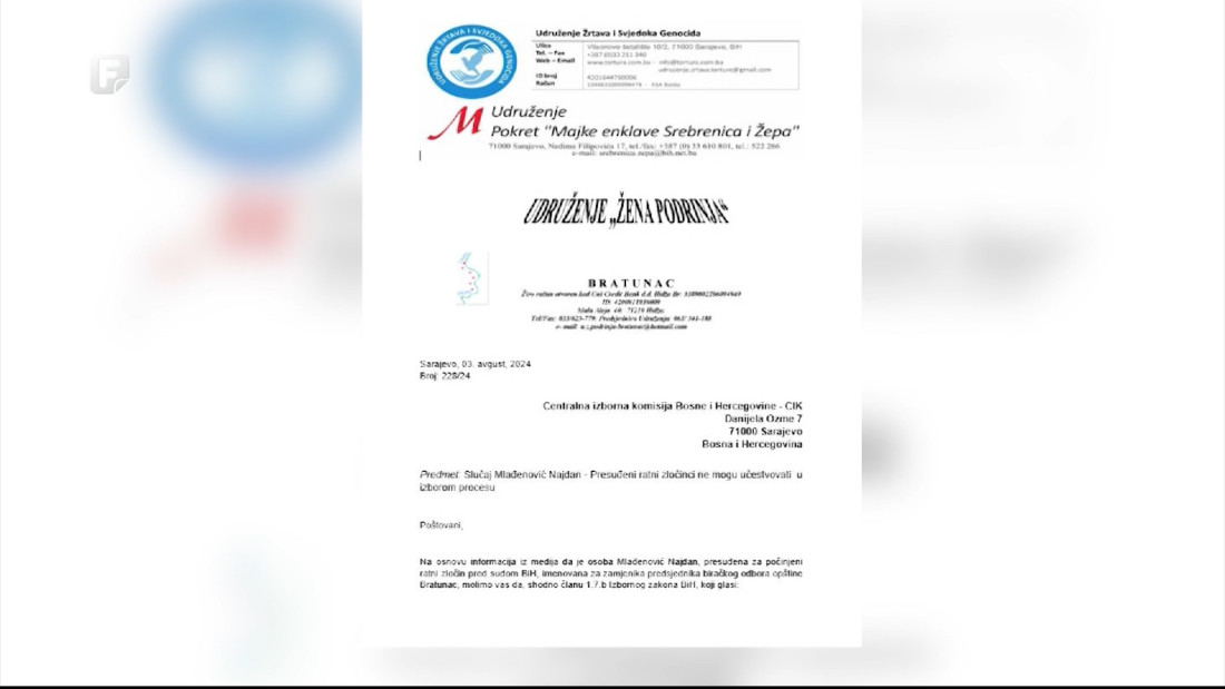 Srebreničanke traže uklanjanje ratnog zločinca Najdana Mlađenovića iz izbornog procesa