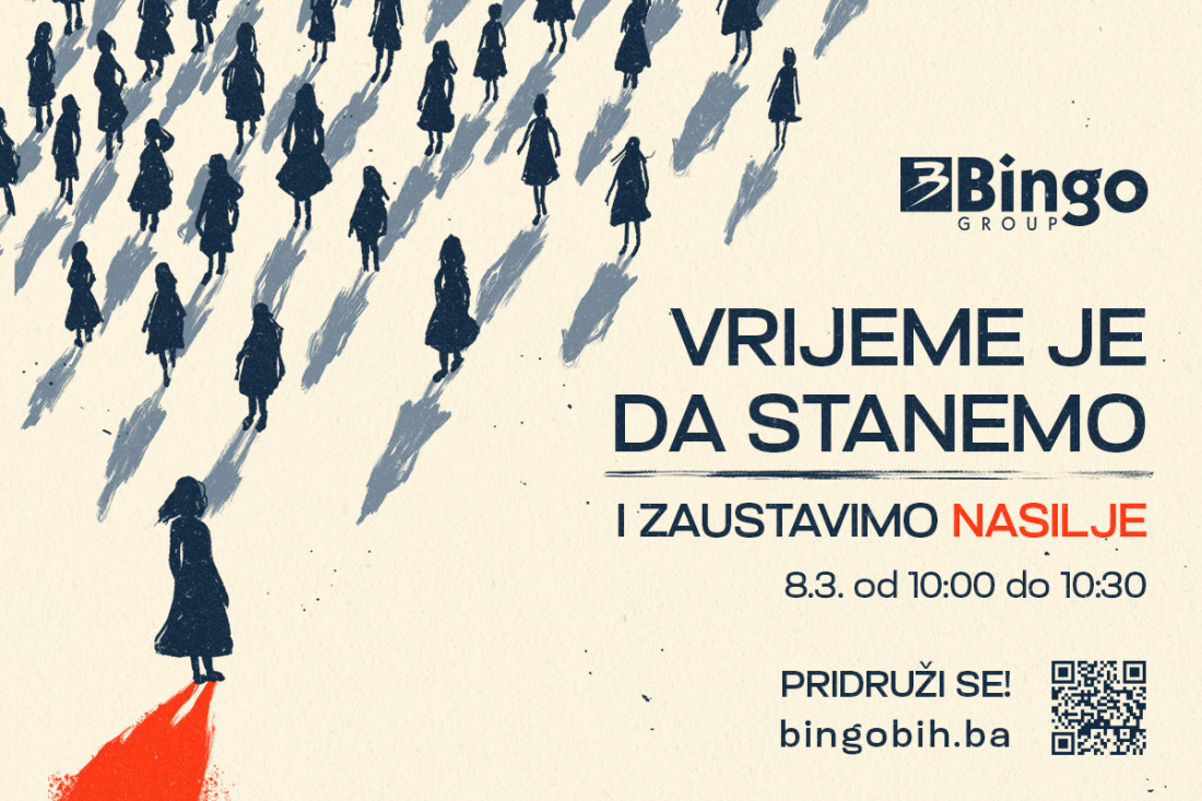 Iz Binga najavljuju: 8.3. naših 230 trgovina će, od 10:00 do 10:30,  stati sa radom