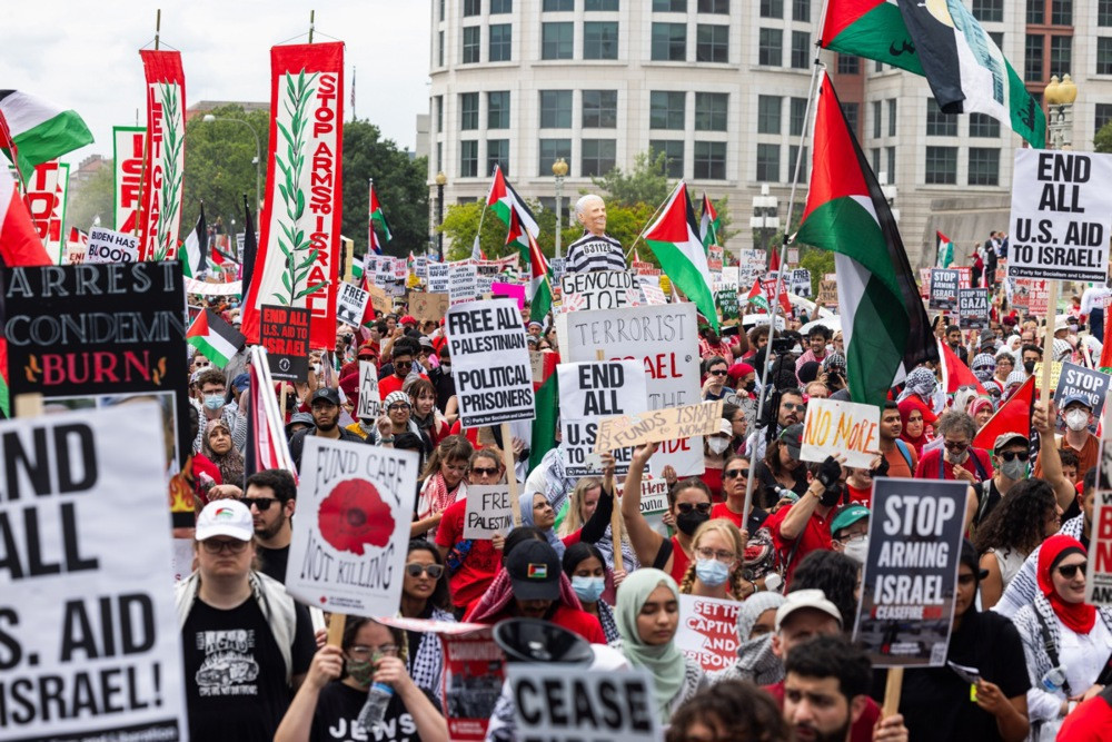 Hiljade ljudi na protestima u Washingtonu protiv Benjamina Netanyahua