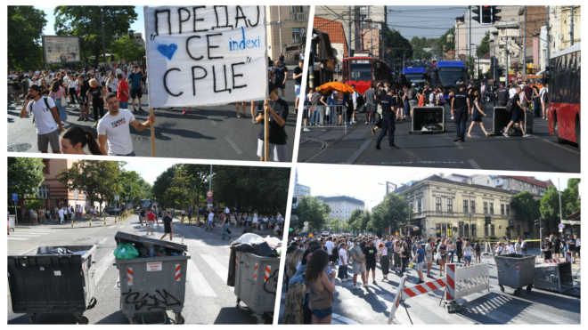 Srbija: Policija razbijala blokade, hapsila, više povrijeđenih