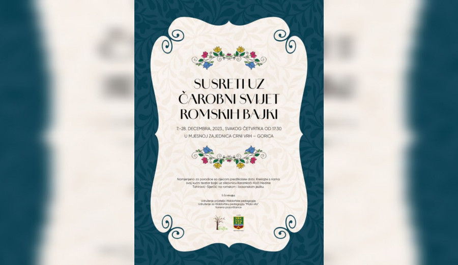 Sutra u Sarajevu počinje projekat „Susreti uz raskošni svijet romskih bajki“