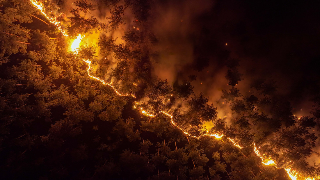 Brojne ekipe s kopna i iz zraka gase šumski požar u Bursi