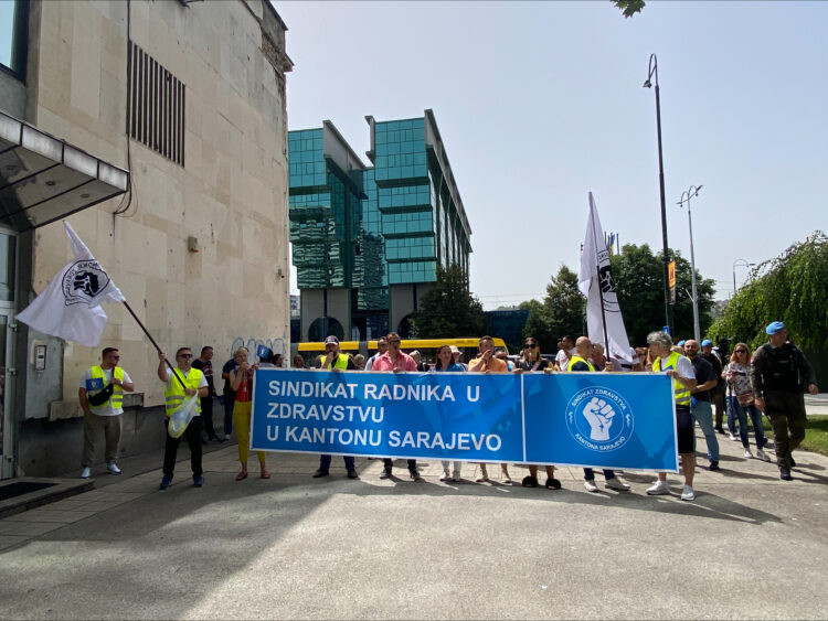 Protest zdravstvenih radnika Kantona Sarajevo