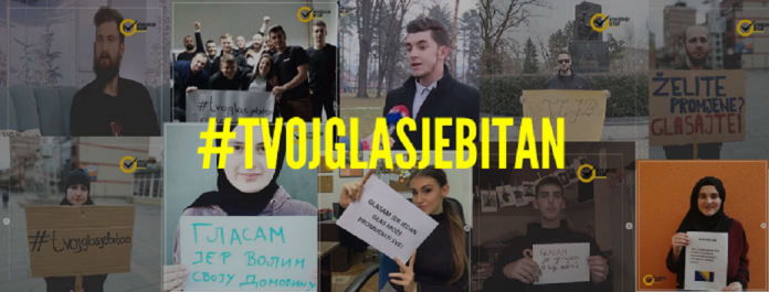 Ulična akcija mladih u Mostaru "Tvoj glas je bitan"
