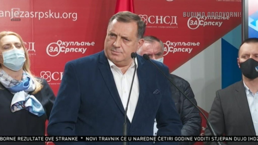 Dodik zadovoljan ukupnim rezultatom, razočaran gubitkom Banja Luke
