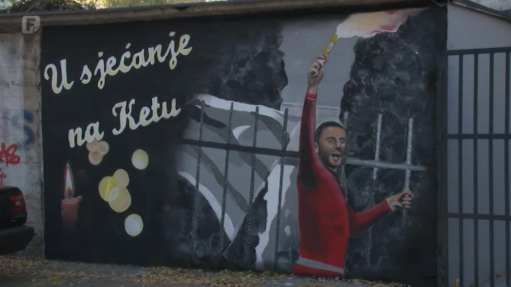 Na zidu stadiona po Bijelim brijegom mural posvećen Krešimiru Keti Bandiću