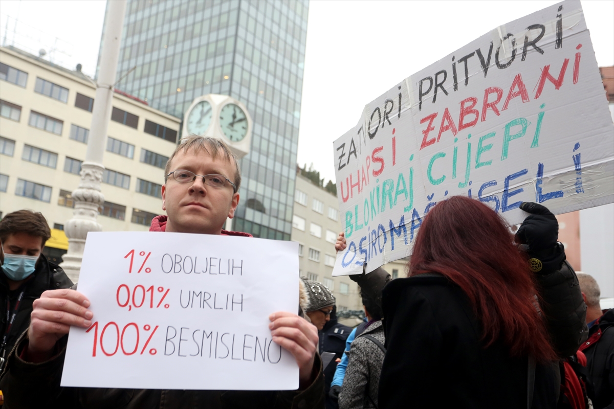 U Zagrebu održan prosvjed protiv epidemioloških mjera