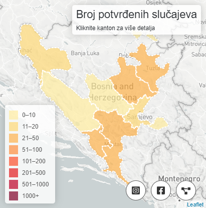 Znatno uvećan broj novozaraženih u BiH