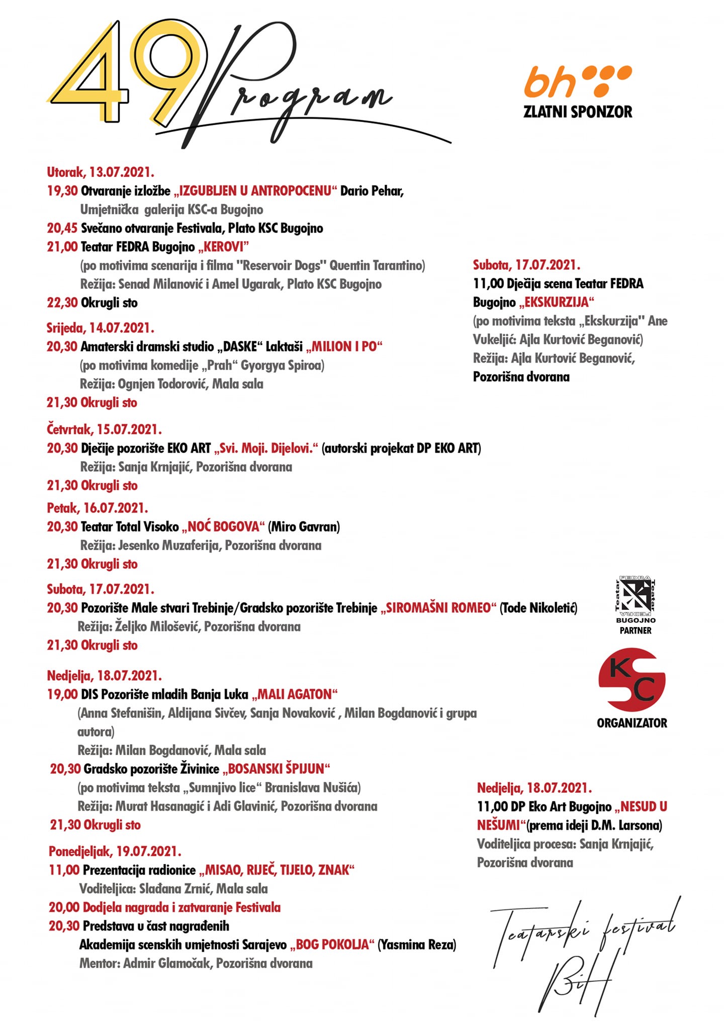 Sutra se zatvara FEDRA