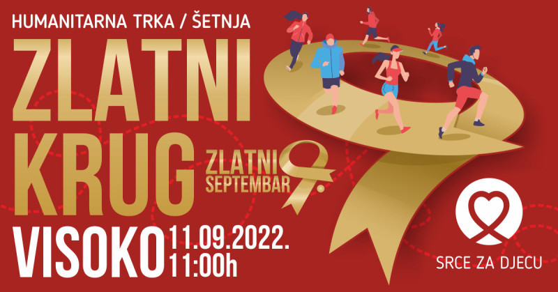 Trka/šetnja «Zlatni krug« u Visokom za djecu oboljelu od raka