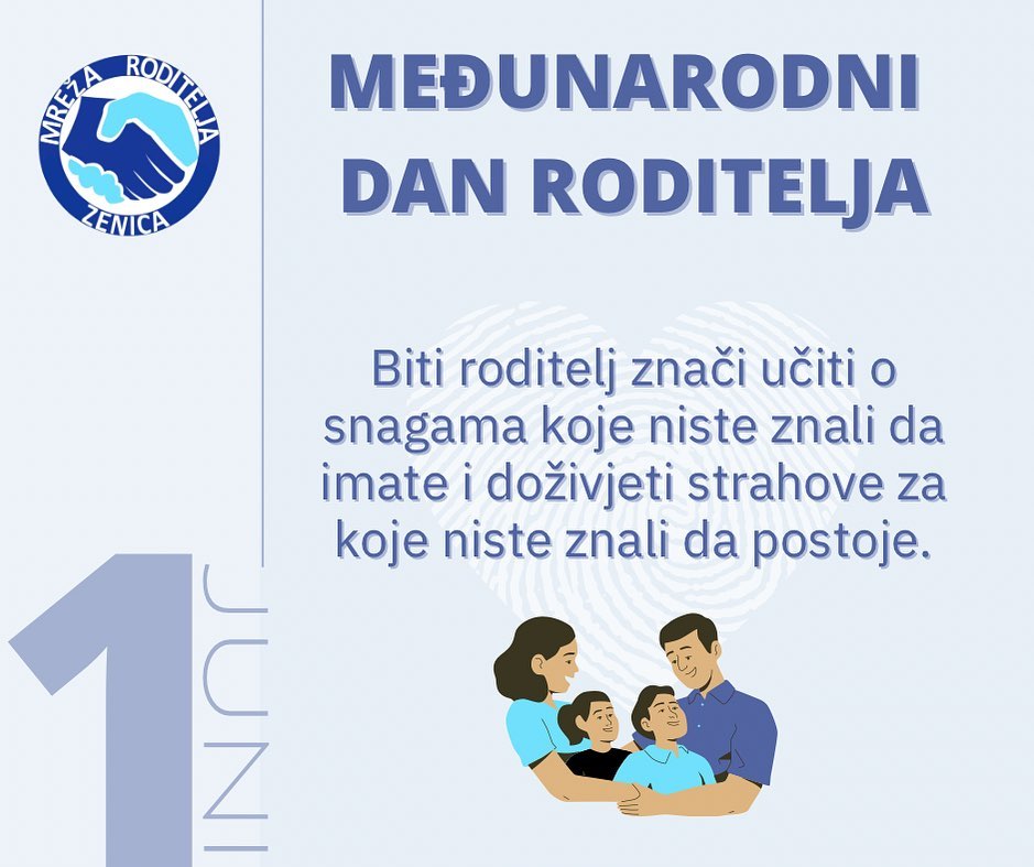 Danas je 1. JUNI - Međunarodni dan roditelja
