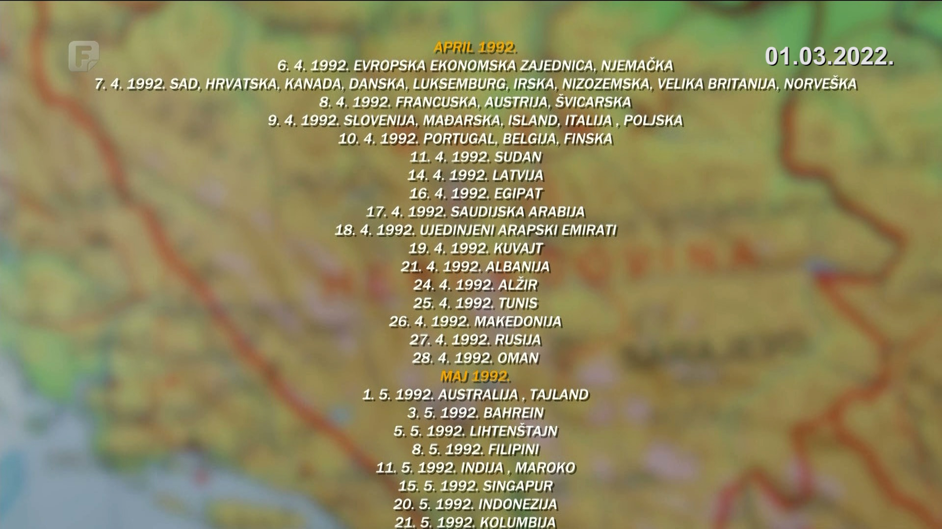 Kako je tekao proces priznavanja BiH kao nezavisne države