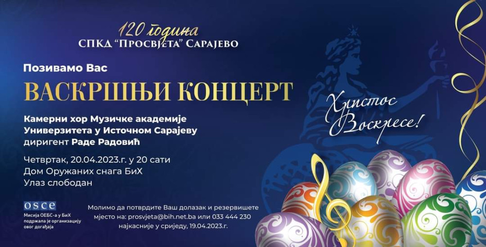 Večeras u Sarajevu Vaskršnji koncert