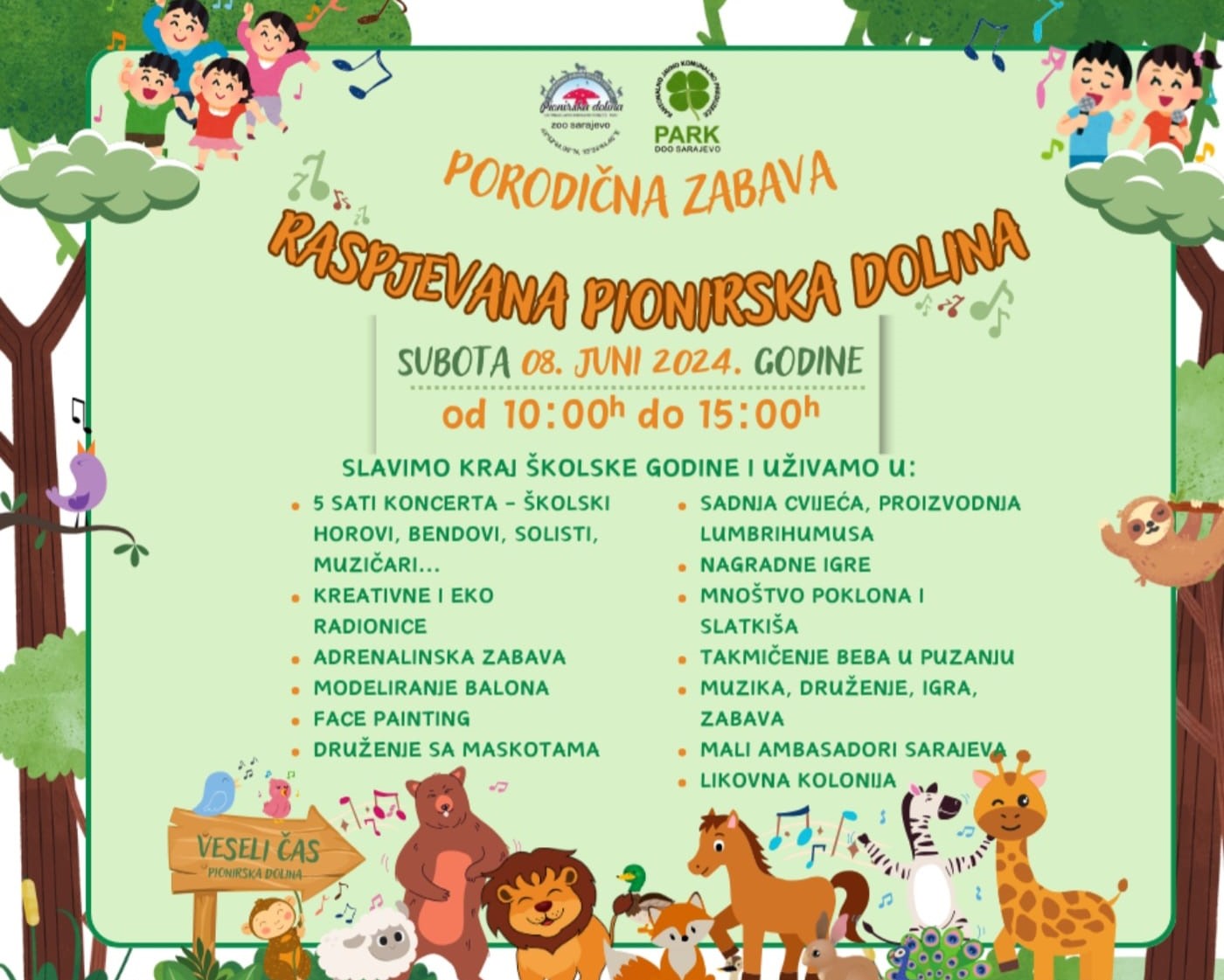 Raspjevana Pionirska dolina-ove subote najveća porodična zabava slavi kraj školske godine