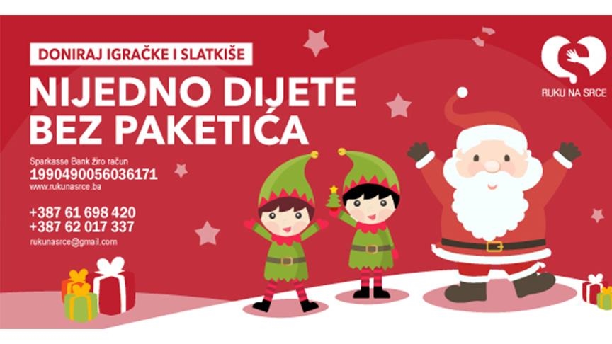 Humanitarni projekat „ Nijedno dijete bez paketića“ do 8.decembra