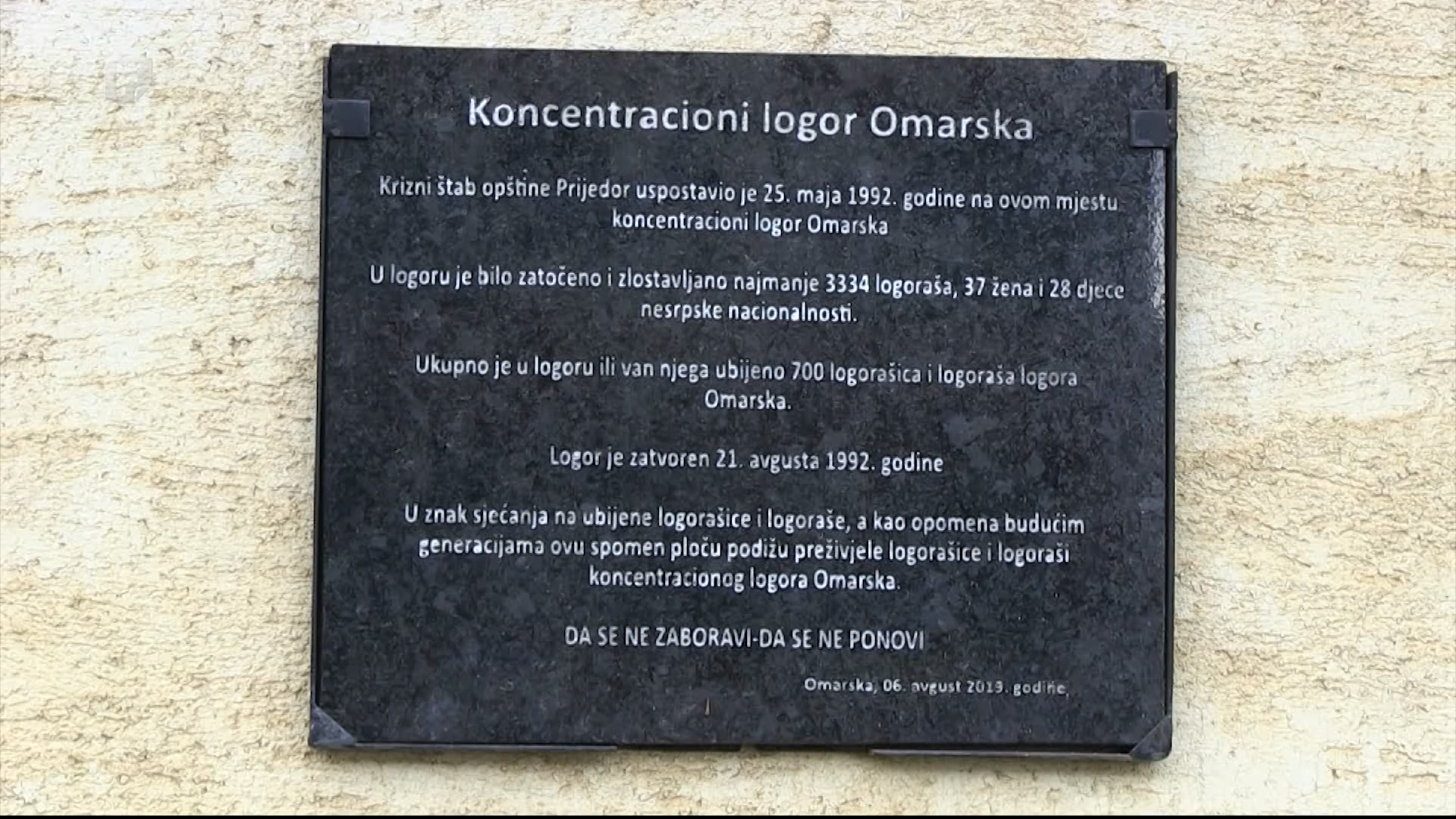 Obilježena 33. godišnjica početka zatvaranja logora Omarska