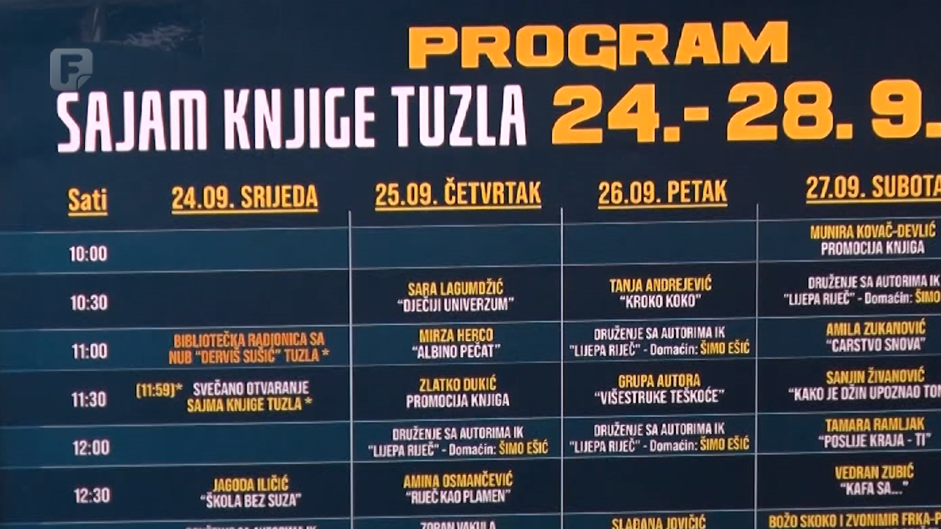 U Tuzli 24. septembra Sajam knjige, promocije novih naslova, radionice, panel-diskusije