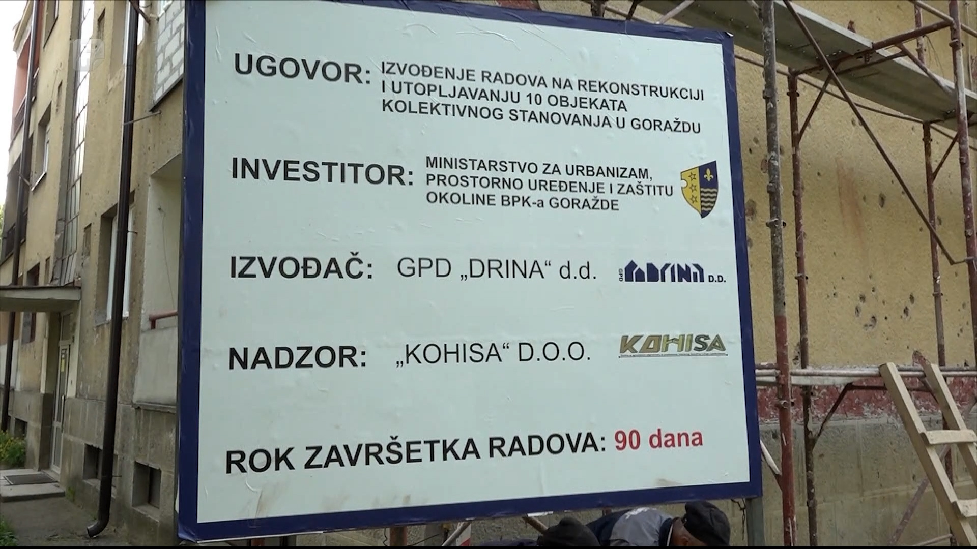 Počelo utopljavanje deset stambenih objekata u Goraždu