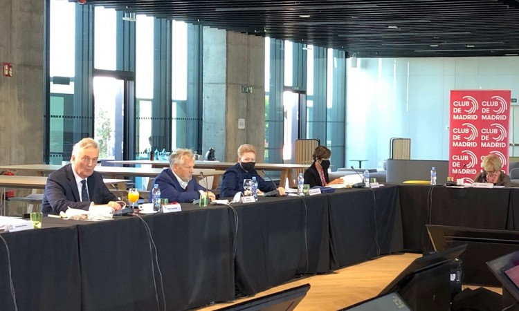 Lagumdžija na godišnjoj skupštini Madridskog Kluba, Svjetske liderske alijanse