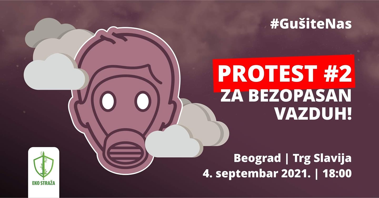Protestna šetnja u centru Beograda zbog zagađenja zraka