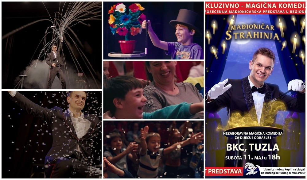 Sutra u BKC Tuzla mađioničarska predstava "Magična komedija"