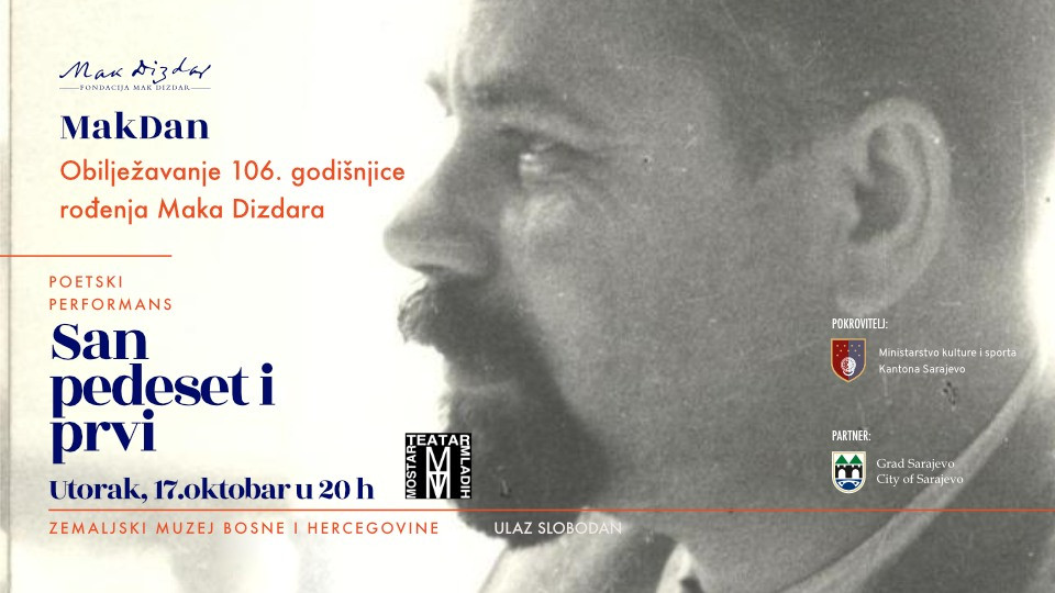 Uskoro obilježavanja 106. godišnjice rođenja Maka Dizdara