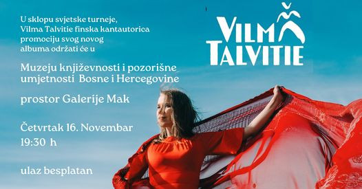 Finska kantautorica Vilma Talvitie večeras u Muzeju književnosti