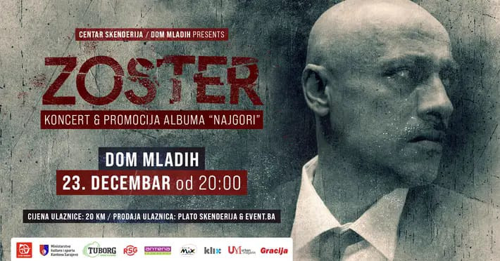 Sutra u sarajevskom Domu mladih koncert grupe "Zoster"