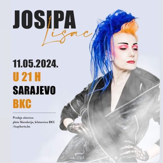 Muzička diva Josipa Lisac će 11. maja održati koncert u Sarajevu