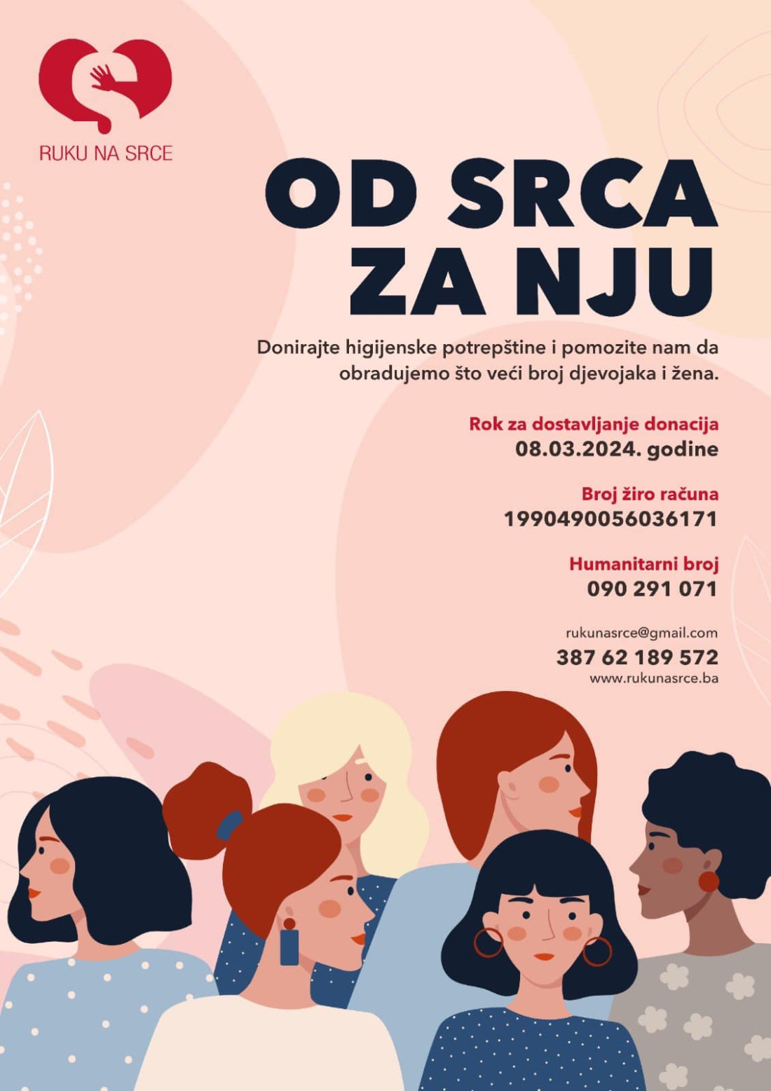 Povodom 8. marta Udruženje Ruku na srce pokreće projekat „Od srca za nju"