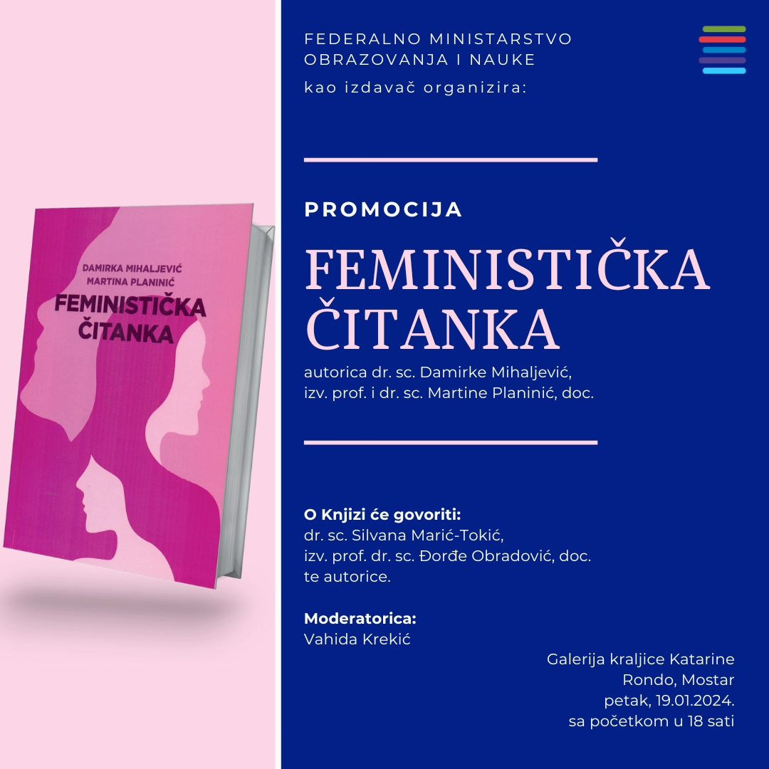Večeras u Mostaru promocija knjige "Feministička čitanka"