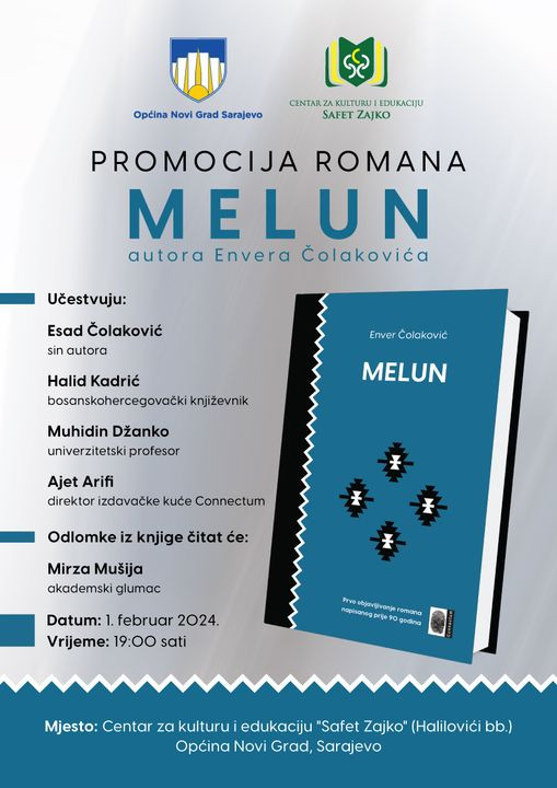 U četvrtak u Sarajevu promocija romana "Melun"