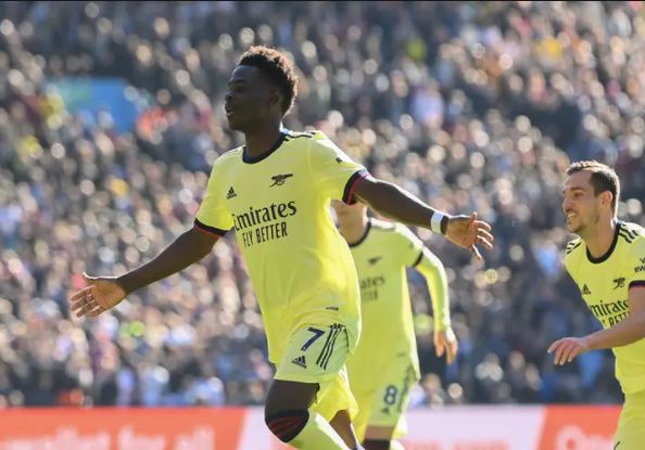 Saka za pobjedu Arsenala protiv Aston Ville