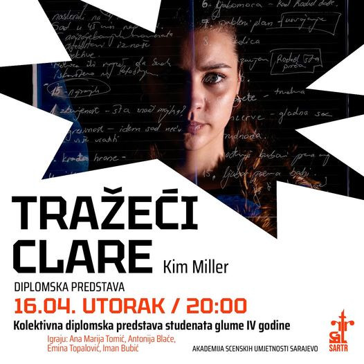 Na sceni SARTR-a večeras predstava „Tražeći Clare“