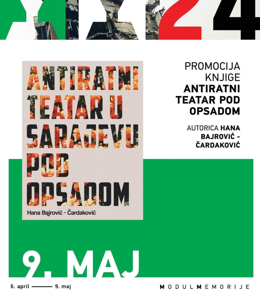 Sutra promocija knjige "Antiratni teatar u Sarajevu pod opsadom"