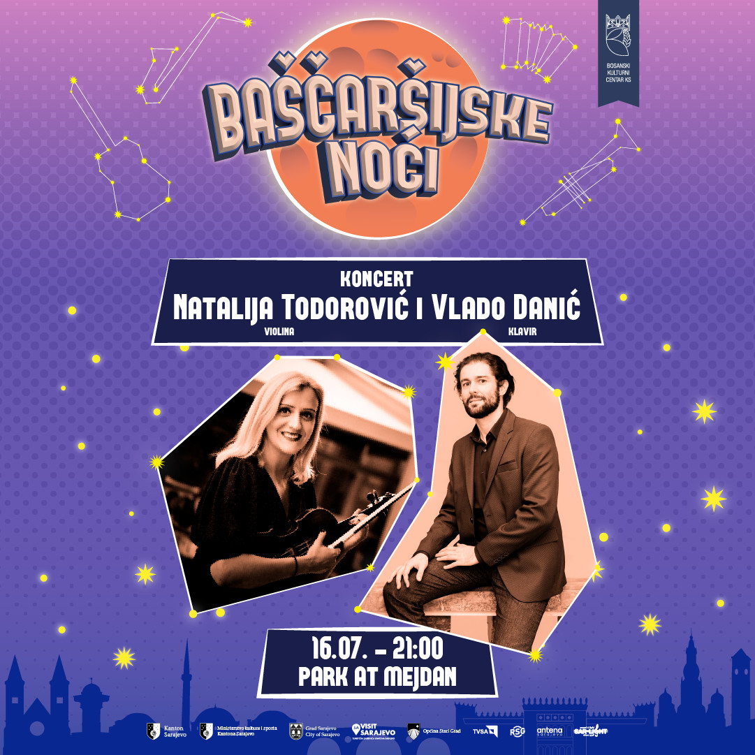 Večeras u Sarajevu koncert violinistkinje Natalije Todorović i pijaniste Vlade Danića