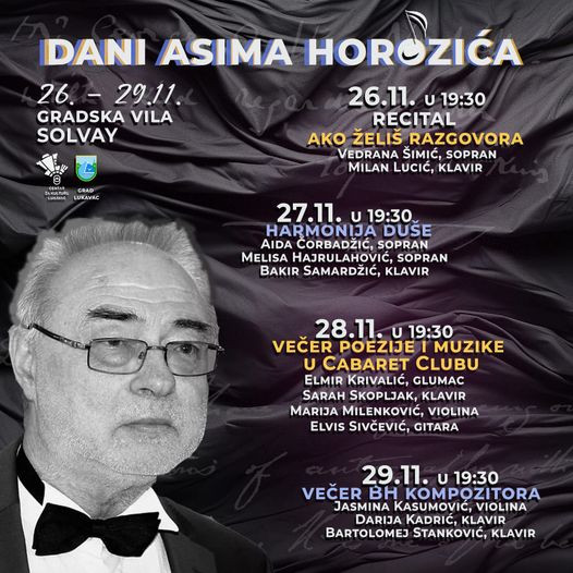 Lukavac: Krajem novembra Festival "Dani Asima Horozića"