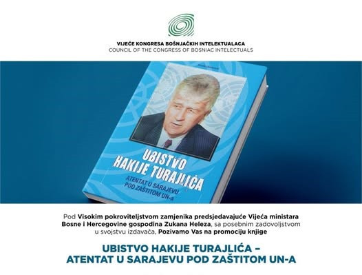 Sutra u Sarajevu promocija knjige "Ubistvo Hakije Turajlića"