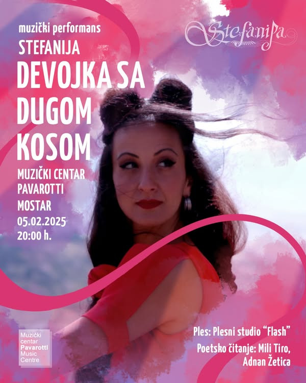 Muzički centar Pavarotti: Sutra Stefanijin performans „Devojka sa dugom kosom“