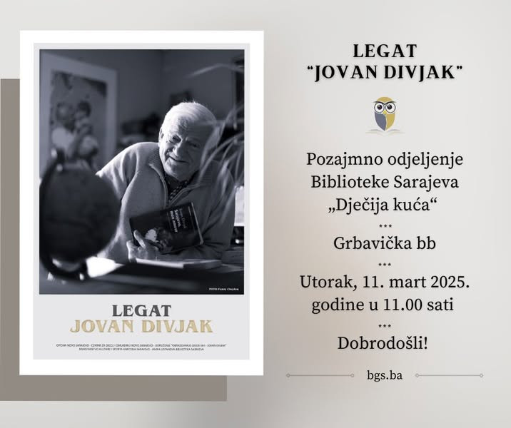 Sarajevo: Sutra predstavljanje legata "Jovan Divjak"
