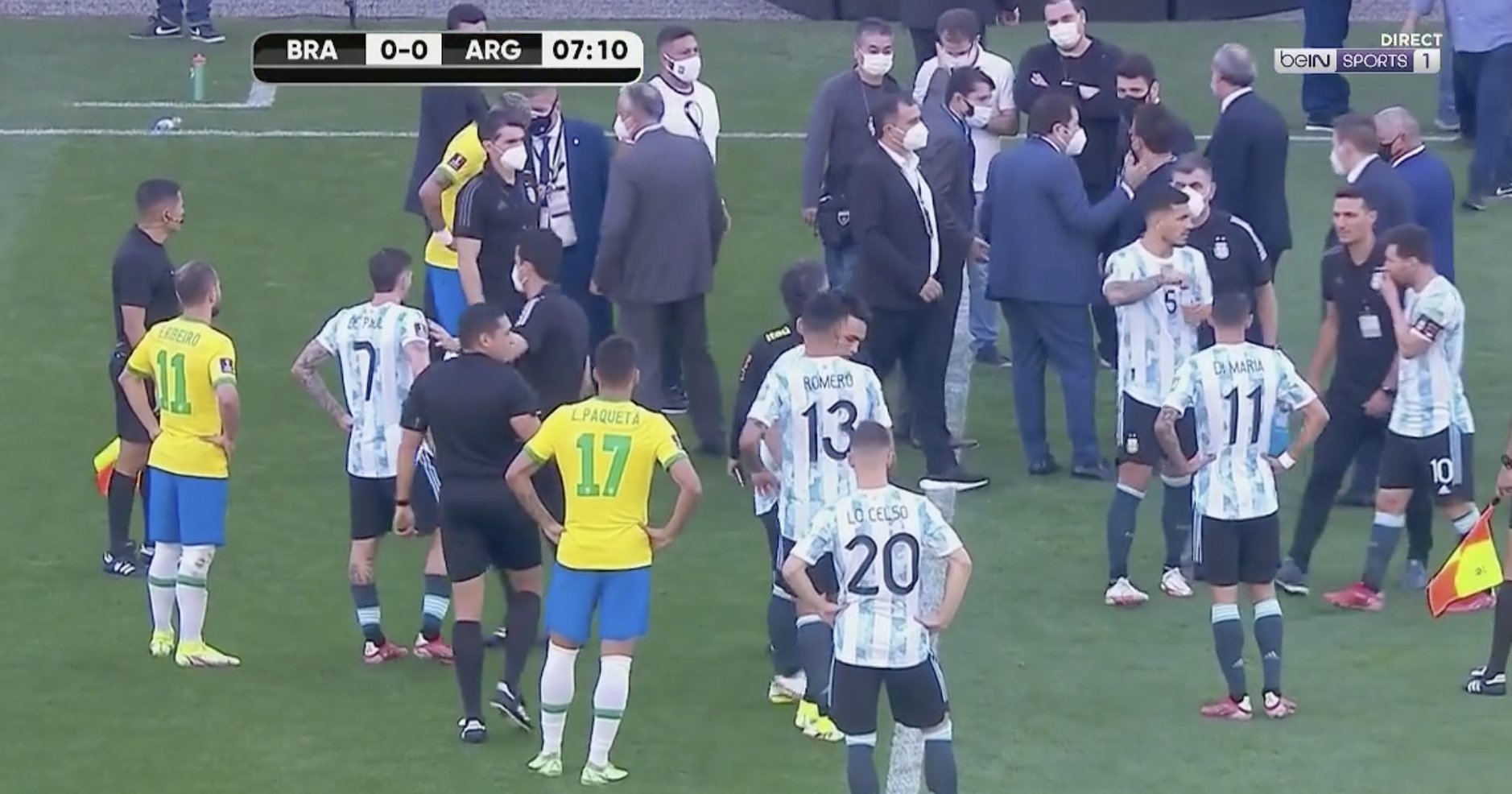 Prekinuta utakmica Brazila i Argentine zbog kršenja pandemijskih propisa