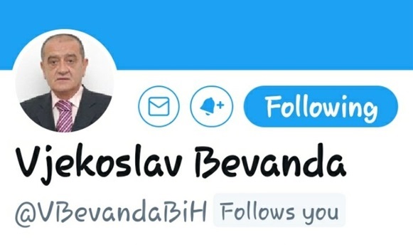 Prijavljen lažni Twitter nalog državnog ministra finansija Bevande