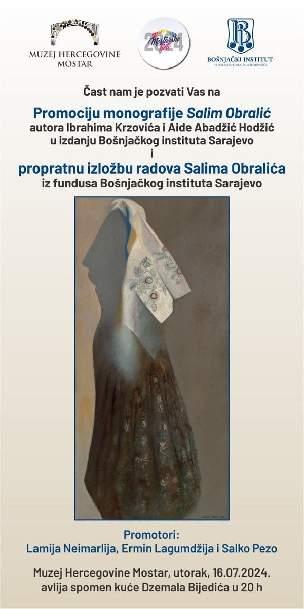 Večeras u Mostaru izložba i promocija likovne monografije "Salim Obralić"