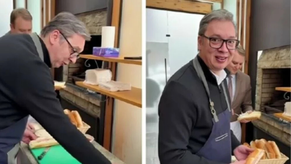 Vučić objavio kako pravi sendviče za učesnike koji će doći na skup u Sremskoj Mitrovici