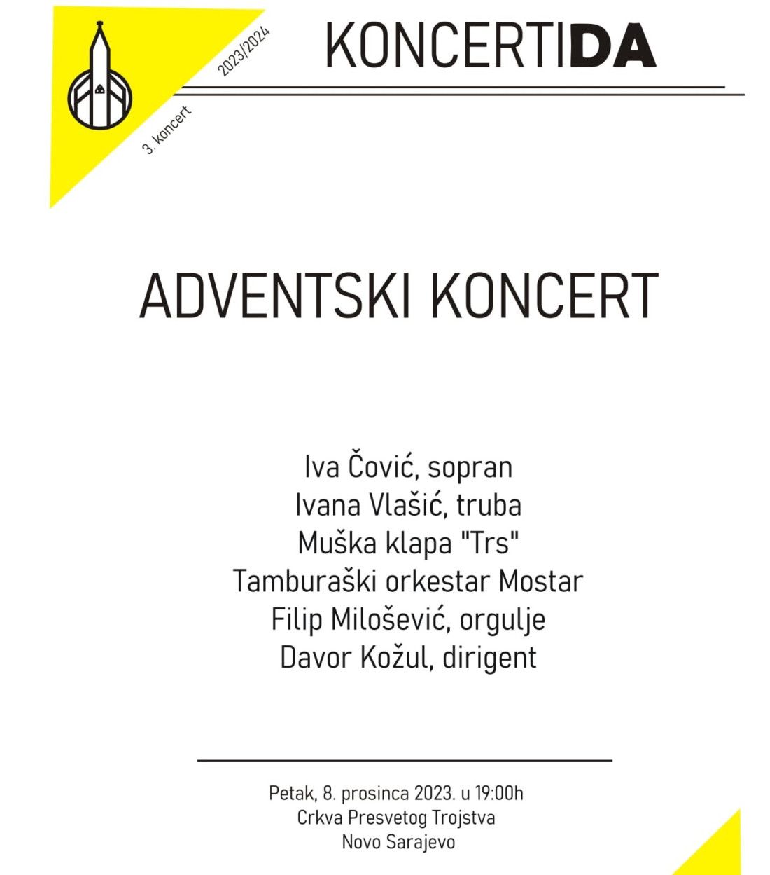 Adventski koncert u župnoj crkvi u Novom Sarajevu