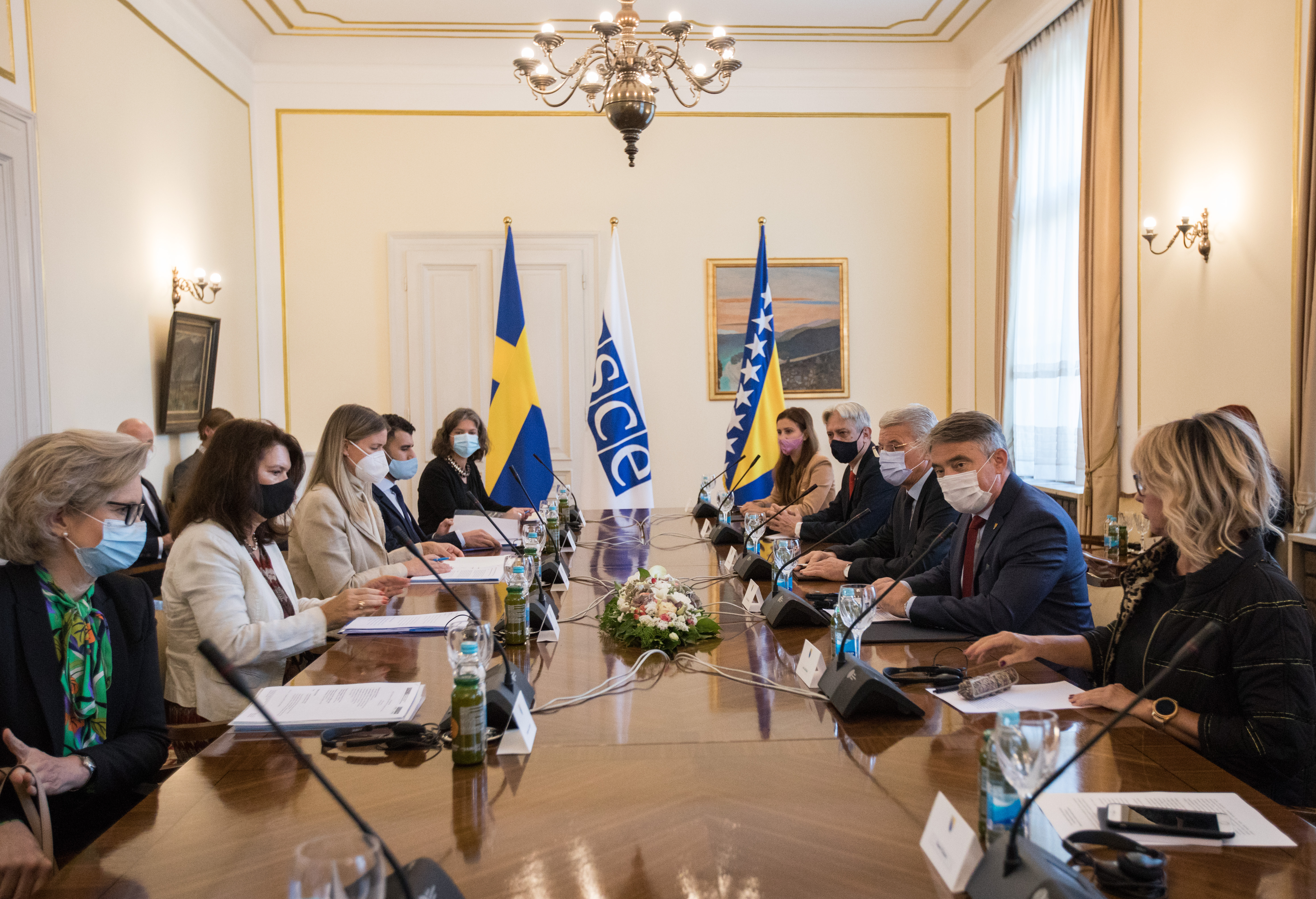 Džaferović i Komšić sa ministricom vanjskih poslova Švedske