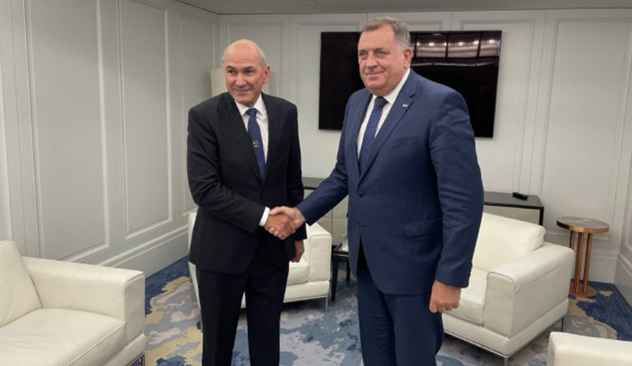 Janša održao "sadržajan" razgovor s Dodikom u Ljubljani