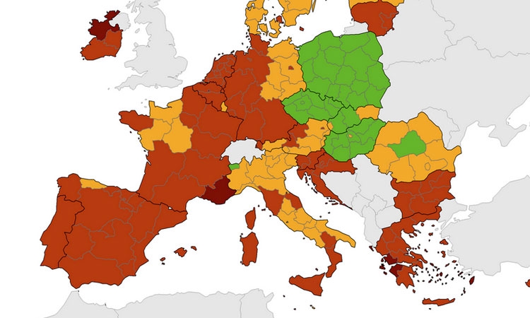 Hrvatska: Cijela zemlja u crvenom po karti ECDC-a